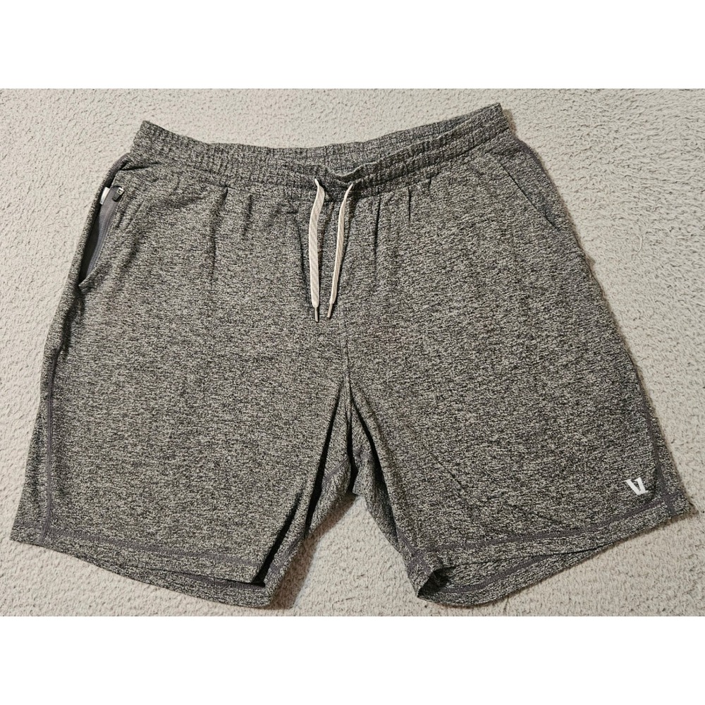 Vuori Men's Athletic Shorts in Heather Gray